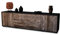 Stil.Zeit TV Schrank Lowboard Tina, Korpus anthrazit matt, Front Holz-Design Treibholz (180x49x35cm), mit Push-to-Open Technik & Leichtlaufschienen