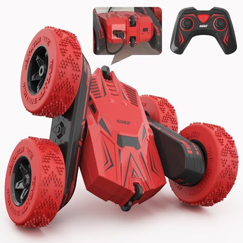 SGILE - Coche teledirigido para niños, Coche de Acrobacias RC para niños de 6 años y más, Coche teledirigido de Carga Directa con rotación de 360° de los 2 Lados para niños y niñas