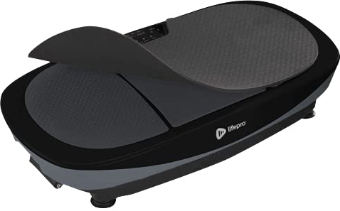 LifePro Rumblex Max 4D Black Vibration Plate Exercise Machine with Loop Resistance Bands - Full Body Workout Equipment for Home Fitness, Shaping, Training, Recovery, Weight Loss