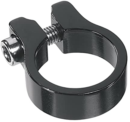 cyclingcolors Fahrrad Sattelklemme Leichtgewicht Aluminium Sattelkloben Sitzklemme Klemmanzüge Rahmensitzrohr, Durchmesser 31.8 mm (Schwarz)