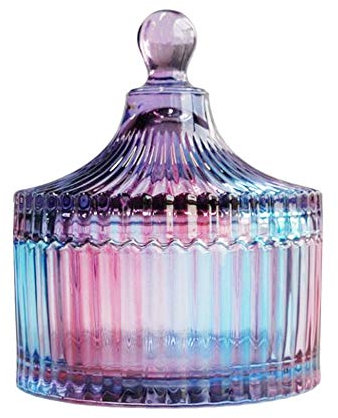 CHOOLD Apothekerglas mit Deckel, aus transparentem Glas, für Hochzeiten, Süßigkeitenbuffet, Lebensmittelbehälter, Violett / Blau, 284 ml