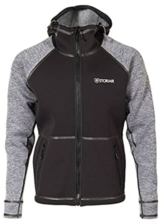 STORMR Men's Typhoon Neoprene Waterproof Windproof Warm Comfortable Maneuverable Foul Weather Jacket, Heather Grey, Large