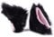 Motorrad Helm-Ohren 2 Stück, Asudaro Motorrad Katzenohren Dekoration Süßer Plüsch Katzenohrform Helm Dekoration Aufkleber Helm-Dekoration für Fahrradlenker Radfahren Radfahren,Schwarz Rosa