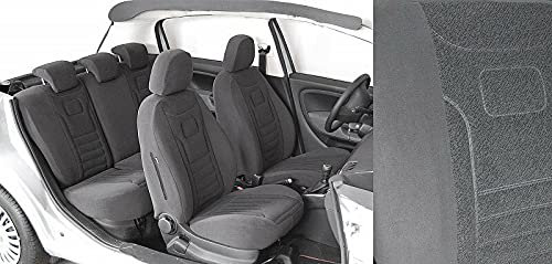 ERJOT VGS1 Velours Autositzbezüge kompatibel mit Toyota Aygo I Maßgefertigung Sitzbezüge Schonbezüg Komplettset