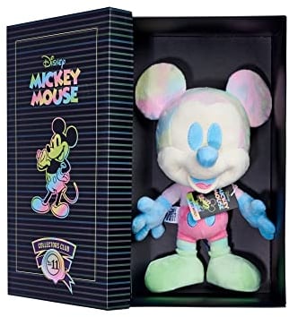 Simba 6315870310 - Disney Tie Dye Mickey Mouse, Sammler Plüschtier in Geschenkbox, Nr. 11 der Kollektion von 12, Amazon Exclusiv, 35cm Plüschfigur, Sammlerstück, ab den ersten Lebensmonaten geeignet