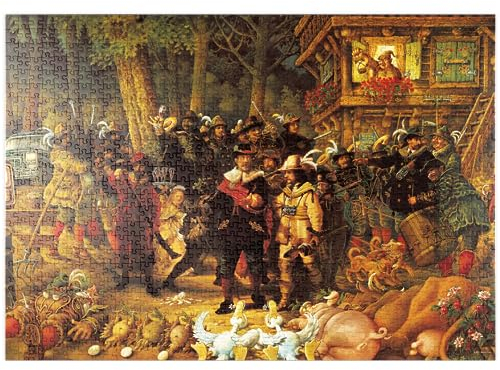 MyPuzzle Rembrandt - Michael Ryba - Cartoon Classics - Premium 1000 Teile Puzzle - MyPuzzle Sonderkollektion von Heye Puzzle