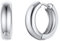 U7 Damen Klappcreolen Ohrringe platiniert 18mm Huggie Creolen mit 925 Silber Nadel Simpel Hoop Earrings Street Style Modeschmuck Accessorie für Mädchen