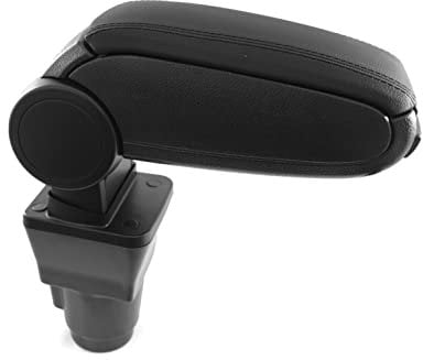 Armrest Arm Rest Centre Console Compatible with Dacia Duster MK II 2 HM 2018-2021 SUV Specific Model Fit Storage Box Organizer With Base Black Leather