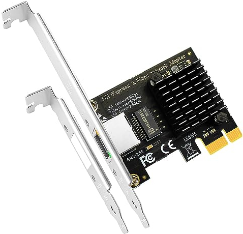 GLOTRENDS LE8105 2.5Gbps PCIe Ethernet Netzwerkkarte, RTL8125BG Chip, RJ45 LAN Port, PCIe X1 Installation