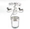 Windlicht Teelichtkarussel aus Glas Teelichthalter,Silber Karussell Teelichter Kerzenhalter,Motiv Hölzernes Pferd Windlichter Teelicht Kerzen Halter Geschenk Dekoration für Hochzeit,Weihnachten