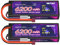 EMEPOVGY 7,4V Lipo Akku 2S 6200mAh 60C RC Batterie Pack mit Deans T Steck Hardcase für RC Auto Boot LKW Heli Flugzeug (2 Packungen)