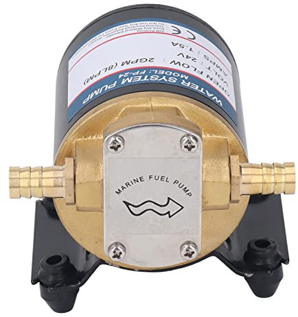 Pompa a Ingranaggi a girante, Pompa autoadescante Base in Gomma Morbida ad Alte Prestazioni 24 V 1,5 A 3 Metri Sollevamento di Scarico per Barca Veicolo Liquido