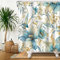 Bovlleetd Rideau de Douche Floral Aquarelle Rideaux de Douche à Fleurs Bleu Sarcelle Vif pour Salle de Bain Joli décor de Rideau de Salle de Bain de Luxe en étamine colorée d'art Moderne 183x183cm