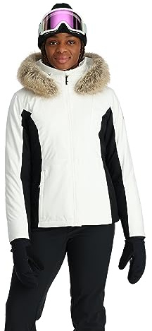 Spyder Damen Vida Insulated Skijacke, Weiss/opulenter Garten, 36