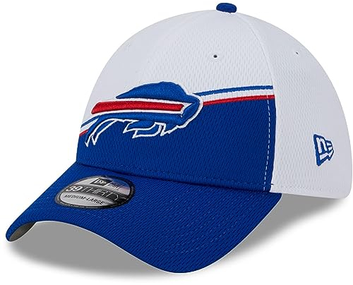 New Era - NFL Buffalo Bills 2023 Sideline 39Thirty Stretch Cap Farbe Blau-Weiß, Größe S-M