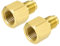 M METERXITY 2 Paquet Laiton Tuyau Raccord Réducteur Adaptateur - Droit Réducteur Couplage, Serré Connexion, Appliquer à Tuyau Réservoir, (1/4SAE Homme à G1/4 Femme, Jaune)