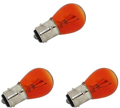 cyclingcolors 12V 21/5W BAY15D ORANGE GLÜHBIRNE AUTO BREMSLICHT GLÜHLAMPE AUTOBIRNEN RÜCKLICHT STOPPLICHT MOTORRAD MOPED Außenlampe (Packung mit 3)