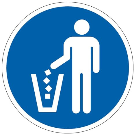 M228 - Use of the mandatory waste bin - Sign and obligation signage - Choice of dimensions - ISO 7010 standard