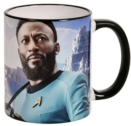 Elbenwald Star Trek: Strange New Worlds Tasse mit M'Benga Motiv und Logo 320 ml Keramik Mehrfarbig