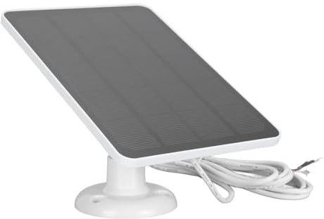 Solarpanel Ladegerät für Nest Kamera, 10 W Cam Solarpanel mit 9,8 Fuß Langem Kabel, IP66 Wasserdicht, für Türklingel 3 4plus für Video Türklingel 2 3+ (CSP4W-U-W)