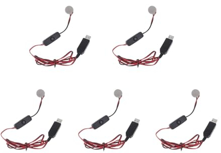 YUHANGCIYE USB auf 3V CR2032 Dummy-Batterie-Ladekabel mit Schaltern, 100 cm Kabellänge, für CR2032 betriebene Geräte, inkl. Computer