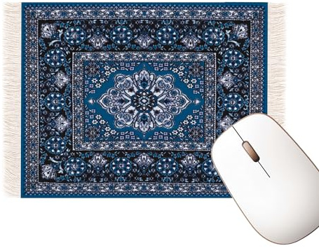 TOCCOOL Teppich-Mauspad – Design im persischen Stil, einzigartig und elegant, ideal für Büroangestellte, Gamer und Studenten (Graublau)