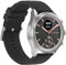 Pininfarina Sintesi Sport Hybrid Smartwatch - Analoguhr mit FKM-Armband, Digitalanzeige, Kompass, GPS-Tracking und Fitness-Tracker für Herzfrequenz, Schritte, Kalorien und Schlaf - Luna Steel