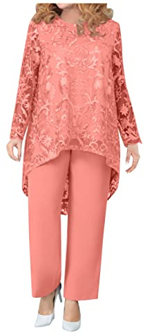 FUPODD Hosenanzug Damen Sportlich Elegant Festlich Für Hochzeit Sommer Große Größen Für Mutter