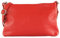 modamoda de T258 Damen Leder Umhängetasche Clutch Kosmetiktasche handmade in Italy, Farbe:Signalrot