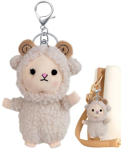 Jouet en peluche de mouton, charme de sac de mouton - Porte-clés animal en peluche de mouton mignon,Ornements d'animaux en peluche multifonctionnels, jouet de mouton en peluche mignon, mignon pour