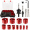 Coffret scie cloches Bi-métal HSS - 17 pièces - Diamètre 20 à 68 mm - Profondeur Coupe 40mm - Perçage métal - bois - PVC