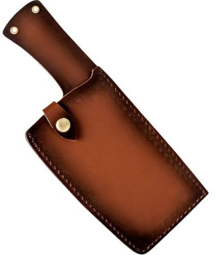 Fopytu Meat Cleaver Covers Leather Knives Meat Cleaver Covers Pu Leather Knife Butcher Knife Guards Protectors Blade Shield Guard Hatchet