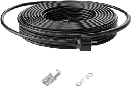 VEVOR Cavo Riscaldante per Tubi Autoregolante, Nastro Riscaldante da 9 m, 16 W/m per Tubi, Nastro in Tessuto di Fibra di Vetro Antighiaccio per Scioglimento Neve Tetti, Protezione Antigelo per Tubi