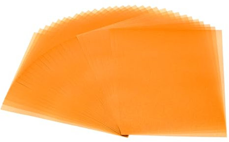 PATIKIL 110 Blätter Pergamentpapier 4,25x5,5, Pergamentpapier bedruckbares Transparentpapier 100GSM für Einladungen Laser Tintenstrahldruck Kartenherstellung Basteln Nachverfolgung, Orange