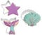 Anniversary House Mermaid Dreams Cookie Cutter Trio 3 Piece Cookie Cutter Set, Tin-Plated Steel, Cookie Cutters, Biscuit Cutters, K0019, Silver