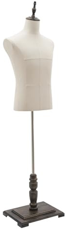 Schneiderpuppe Kleiderpuppe, Männlich Schaufensterpuppe mit Ständer, Verstellbare Gesamthöhe Mannequin für Boutiquen, Bekleidungsgeschäfte, Schaufenster, Einkaufszentren (Dünnes Leinen, 40*30*180cm)