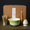 4 pcs Matcha Whisk Set,Elegant Matcha Kit Includes Ceramic Matcha Bowl with Spout and Matcha Whisk Holder,Bamboo Matcha Whisk and Scoop for Japanese Matcha Tea Ceremony