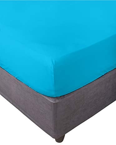 Miracle Home. Spannbettlaken aus 100% gebürsteter Mikrofaser, elastisches Spannbettlaken mit Anti-Peeling-Effekt. 150X200. Bett 150. Türkis