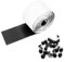 1,5 m in pelle PVC e legno effetto metallo, supporto flessibile avvolgente per travi a soffitto, nero, larghezza 4 cm/6 cm (6 x 1,5 m)