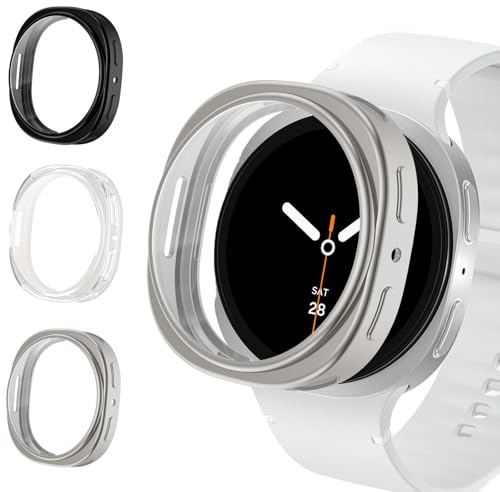 Hülle für Samsung Galaxy Watch 9/8 Schutzhülle 40mm,3 Stück Weiche TPU Case Ersatzabdeckung für Samsung Galaxy Watch 9/8 Hülle 40mm Damen Herren,Smartwatch 9/8 Zubehör Schutzhülle Schutz