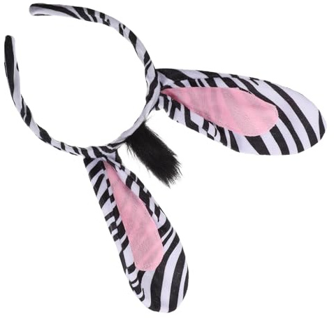 Mobestech Lustiges Zebra Haaraccessoire Damen Haarreif aus Stoff mit Zebra Ohren Einfach und Auszuziehen für Maskeraden und Karneval