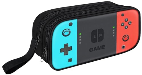 MLPKOI Gamer Pencil Case for Boys Kids, Large Capacity Pencil Pouch Portable Desk Stationery Organizer Pen Pouch for School Office Supplies