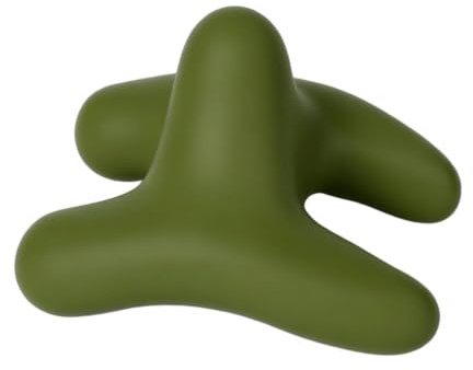 Amagogo Massageball Faszienball Triggerpunkt Roller Körpermassagegerät mit Drei Prongs für Gezielte Druckpunkte Unterstützt Erholung Und Reduziert Verspannungen für Sporttasche Büro Wohnzimmer, Grün