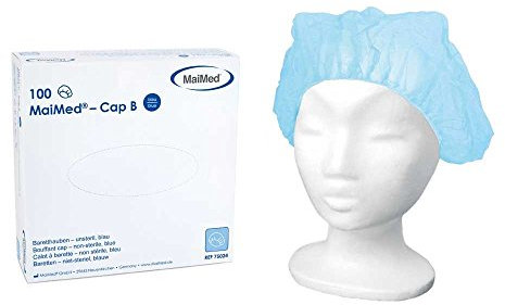 Maimed Baretthauben Einmalhaube 100 Stück-Weiß