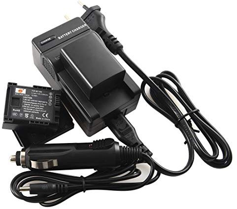 DSTE®（2 Pack）Ersatz Batterie und DC26E Reise Ladegerät Compatible für Canon BP-808 FS10 FS11 FS21 FS22 FS36 FS37 FS46 FS100 FS200 FS306 FS406 HF M31 M40 M41 M300 M400 HG20 HG21 HF G10 HF G30 XA10 XA25