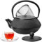 Vintage Gourmet ® Tetsubin Japanese Style Cast Iron Black Hobnail Teapot Set, Kettle 0.6L