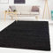 ayshaggy Shaggy Teppich Hochflor Langflor Einfarbig Uni Schwarz Weich Flauschig Wohnzimmer, Größe: Läufer 60 x 110 cm