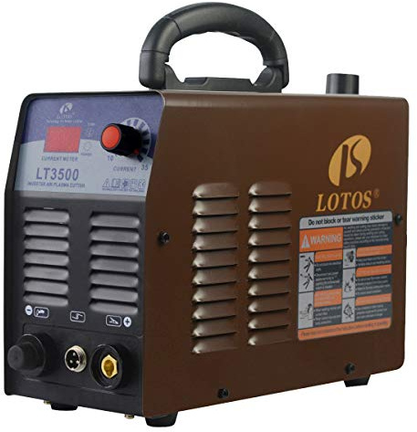 Lotos LT3500 35Amp Air Plasma Cutter, 2/5 Inch Clean Cut, 110V/120V Input with Pre Installed NPT Quick Connector, Portable & Easy Quick Setup Metal Cutter