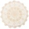 Yizunnu Tischdeckchen aus Baumwolle, rund, handgefertigt, Häkelarbeit(Beige, 70-75cm)