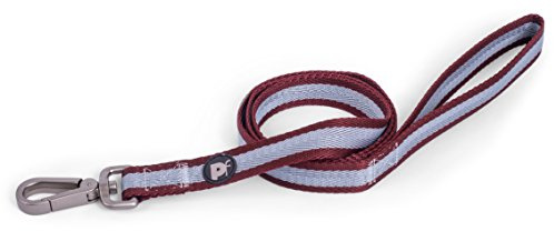Petface Dog Lead, Medium Size, Ox Blood Stripe Pattern (Pack of 1) | High Quality, Durable Material, Metal Snap Clip, Stylish Design, Comfortable for Most Breeds